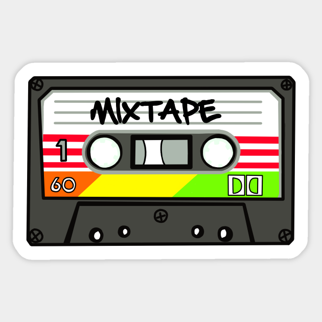 Cassette Mixtape Cassette Tape Sticker TeePublic